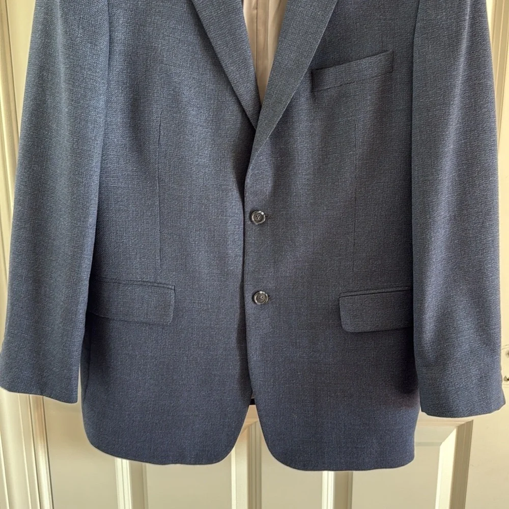 Jos. A. Bank Traveler Tailored Fit Blue Sport Coat Size 44R